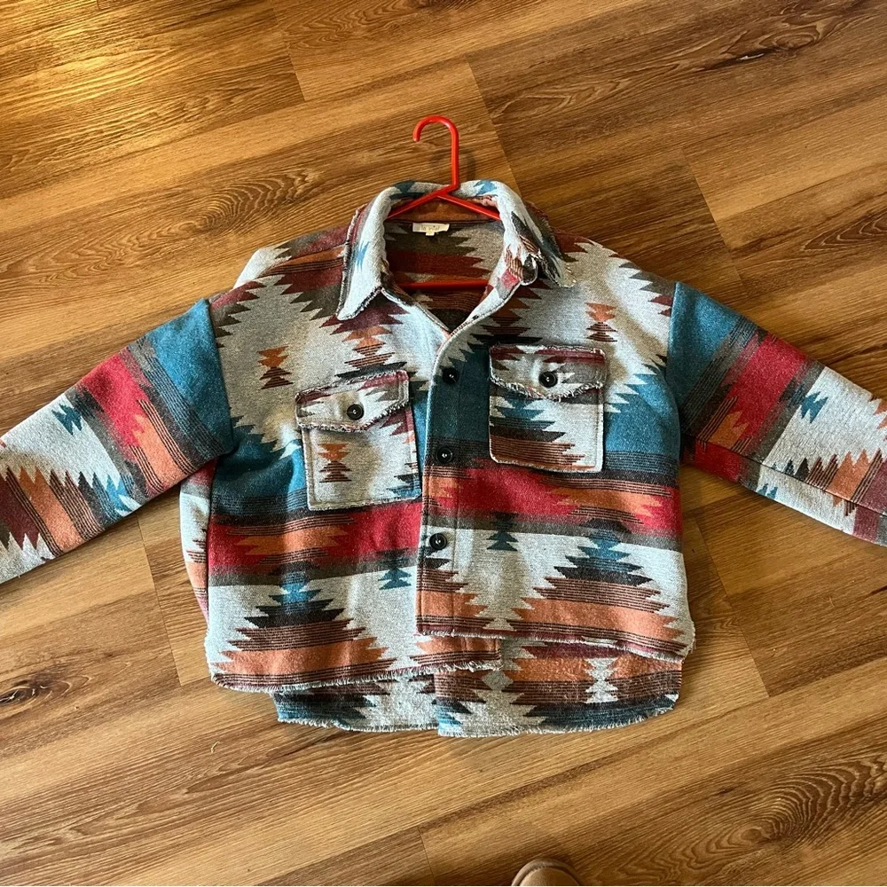 Colorful Aztec Pattern Jacket - Picture 2 of 3